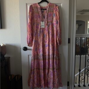 Spell pink floral dress